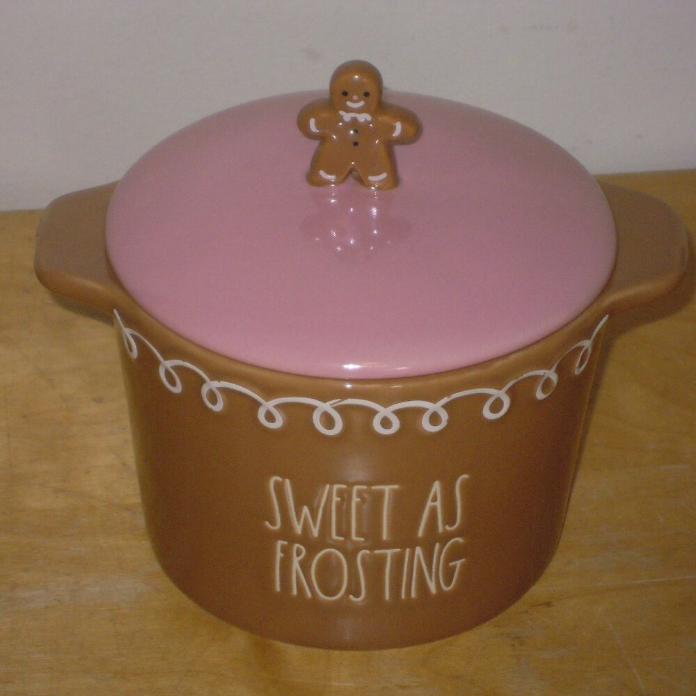 Rae Dunn Sweet As Frosting Christmas Gingerbread Baking Casserole Dish Brown